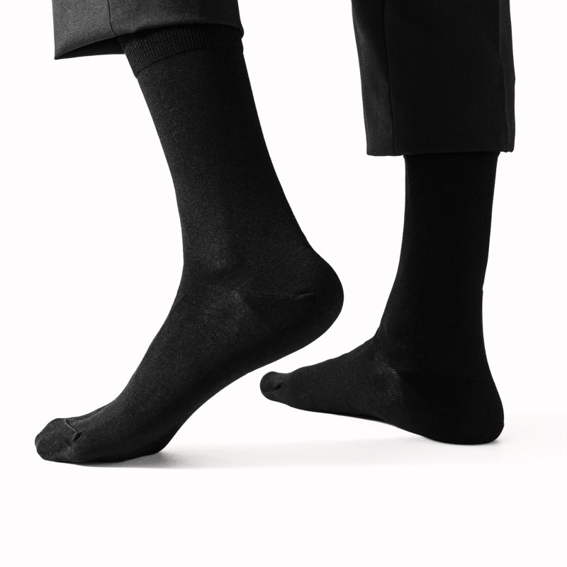 Mercerized cotton socks for men
