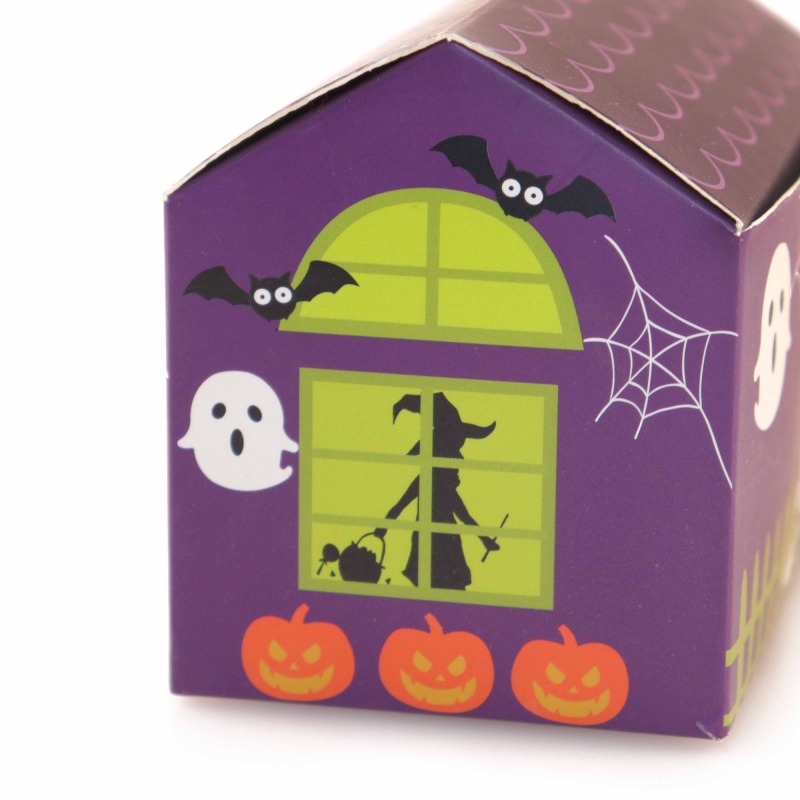 Halloween scary house shape box