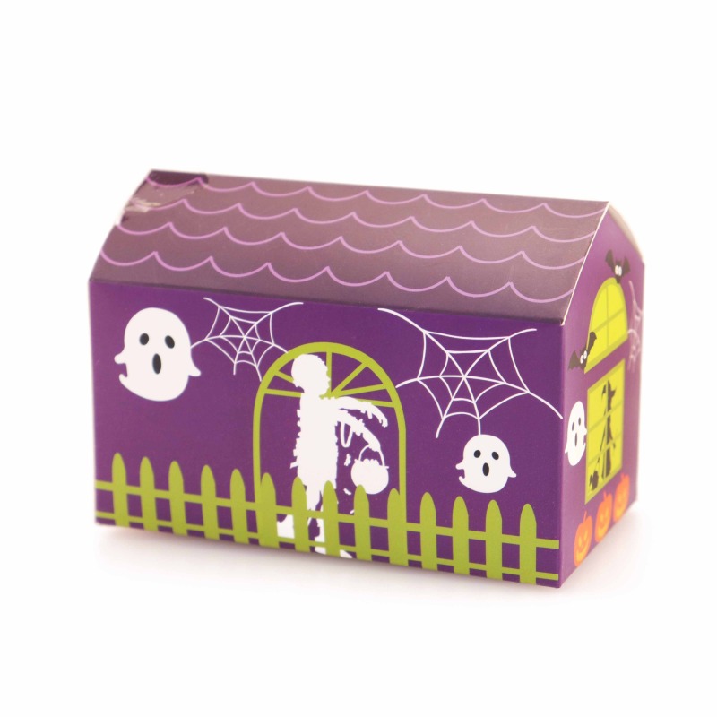 Halloween scary house shape box
