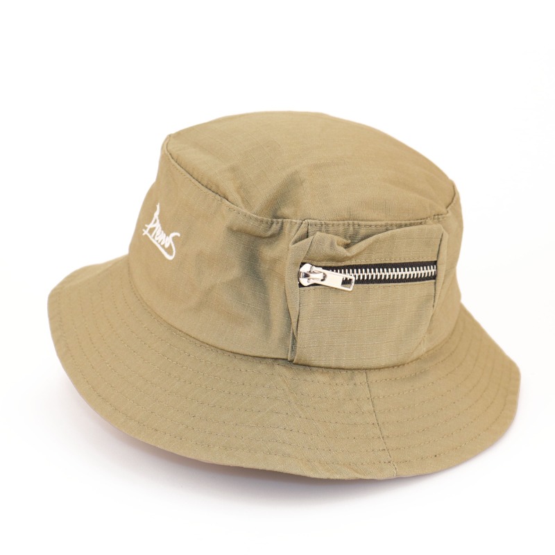 Bucket Hat With Zipper