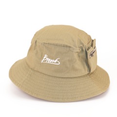 Bucket Hat With Zipper