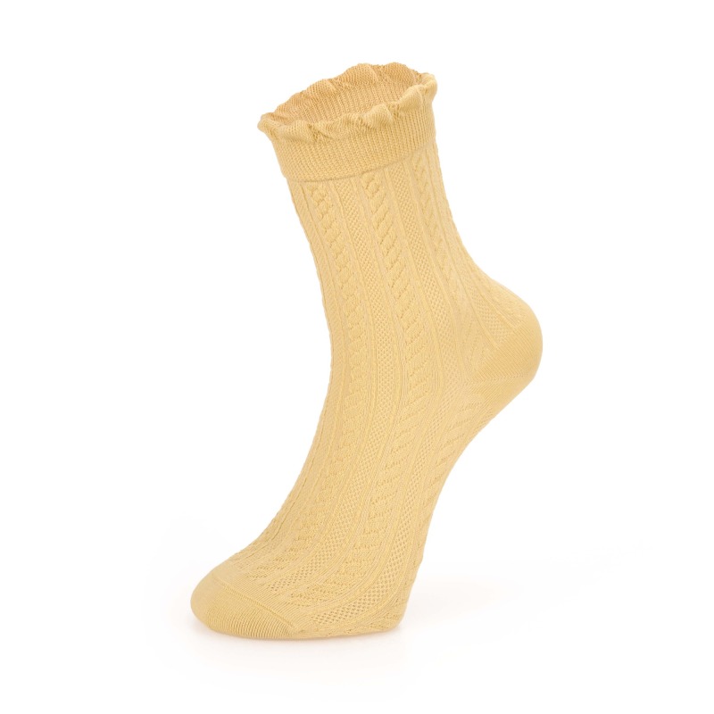 Demure Yellow Socks