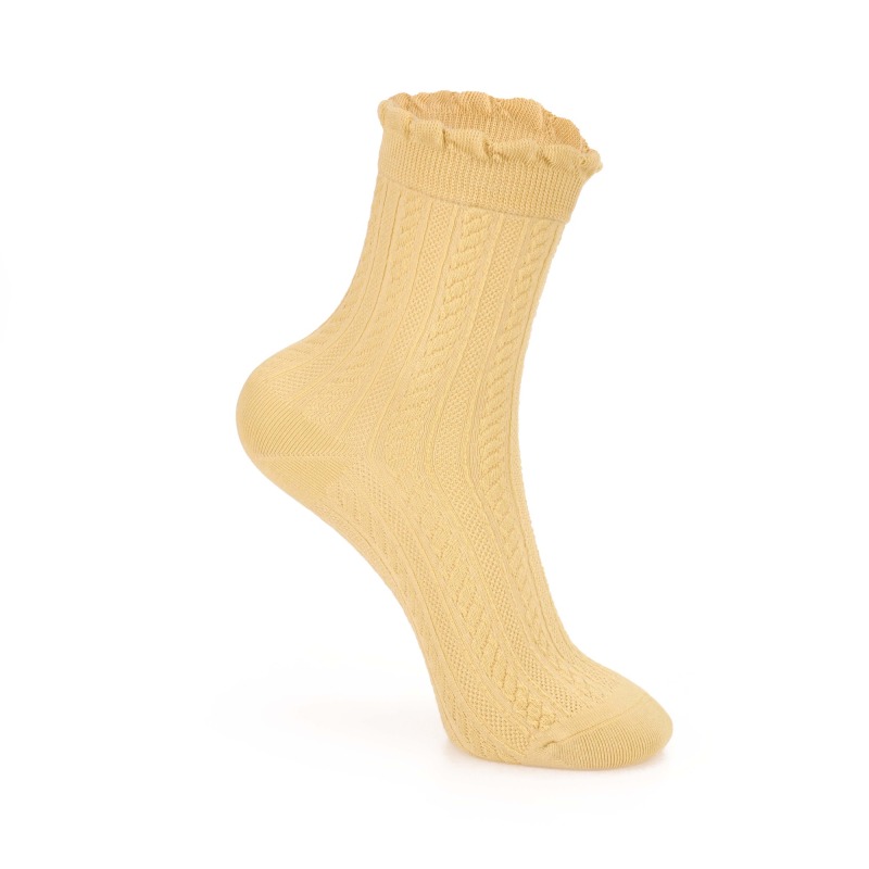 Demure Yellow Socks