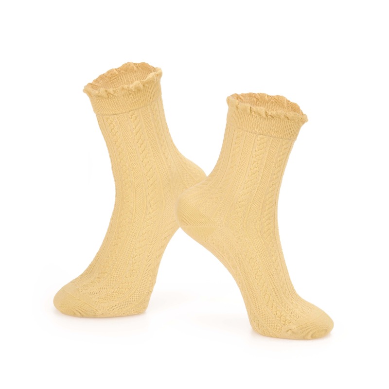 Demure Yellow Socks