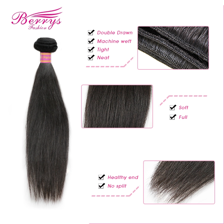 4 Bundles Peruvian Straight Virgin Hair Extensions Natural Color Unprocessed Virgin Hair