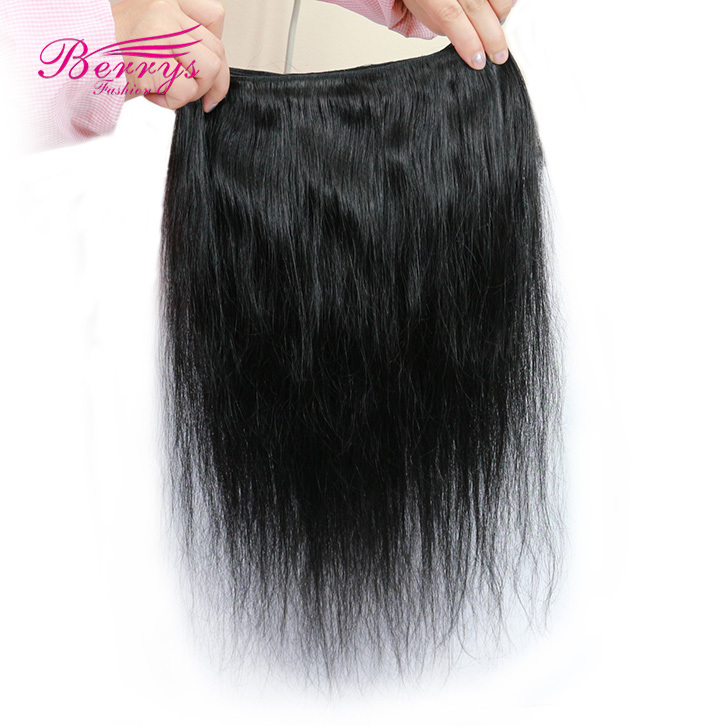 Berrys Fashion Hair Natural Color 4pcs/lot Brazilian Straight Hair Weave 100% Unprocessed Virgin Brazilian Hair