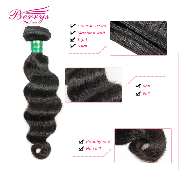 Berrys Fashion Hair 4 Bundle Deals Loose Wave Virgin Hair Unprocessed Virgin Brazilian Hair