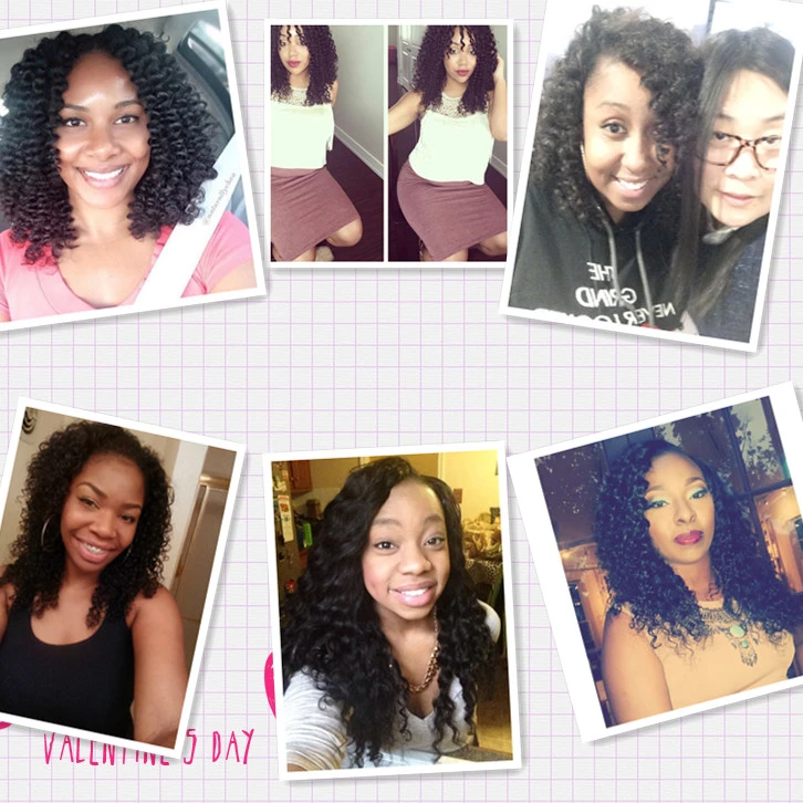 4 Bundles Peruvian Curly Hair Extension Natural Deep Curly / Wave Virgin Hair, 100% Virgin Unprocessed Human Hair