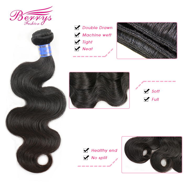 4 Bundles Body Wave Indian Hair 100% Unprocessed Virgin Hair Natural Color Wet and Wavy Human Hair