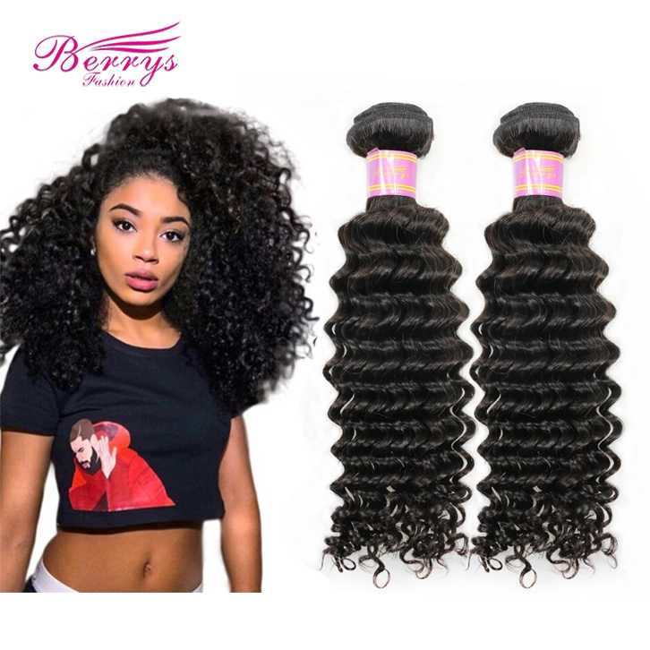 2 Bundles Peruvian Deep Curly/Wave Virgin Hair 100% Unprocessed Red Band Raw Human Hair