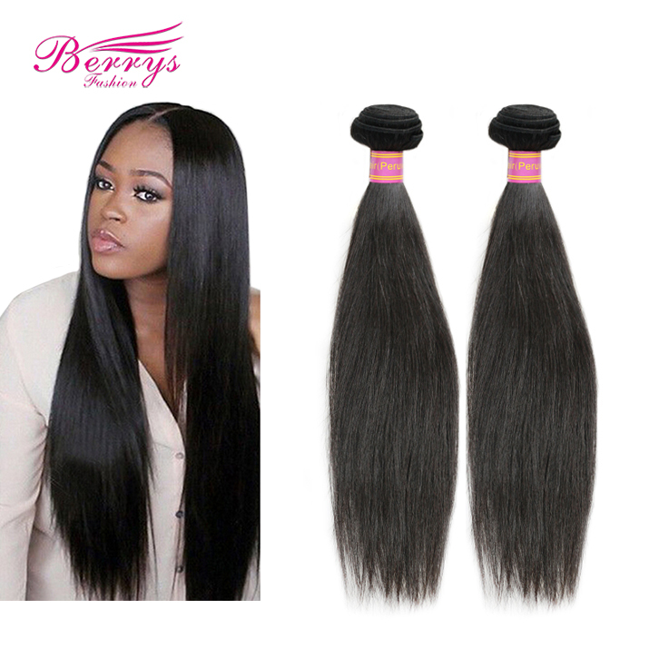 Peruvian Straight  Hair 2pcs/lot 100% Unprocessed Red Band Raw Human Hair Weave