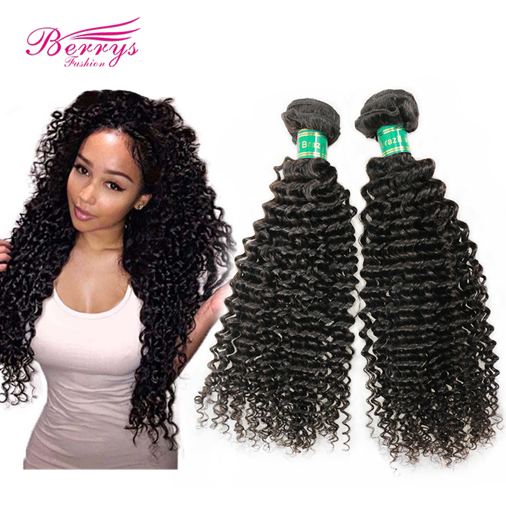 Brazilian Kinky Curly Human Hair 2pcs/lot 100% Unprocessed Raw Hair Extension Berrys Fashion Hair