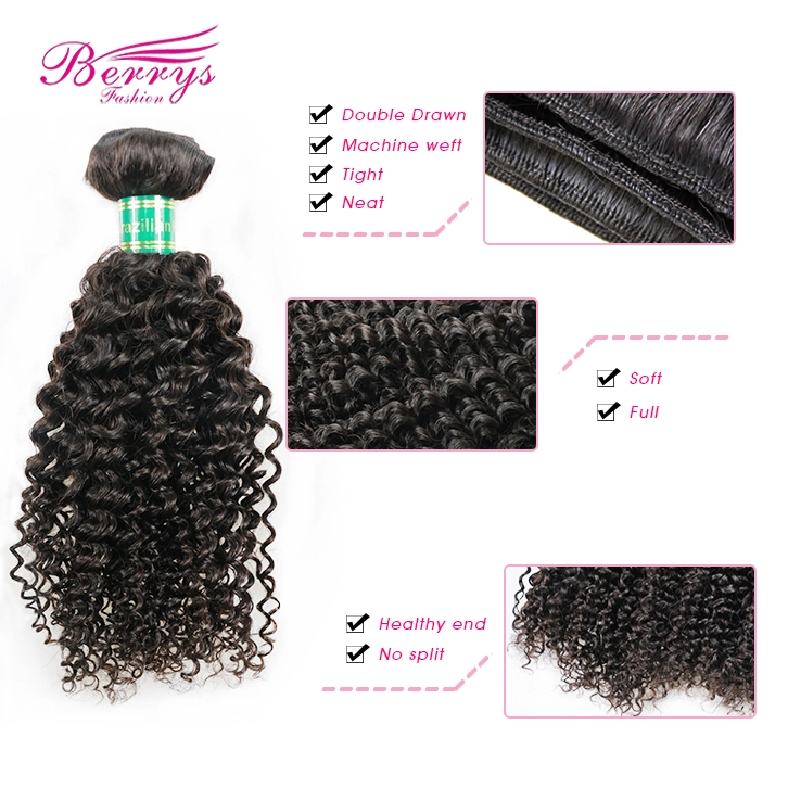 10pcs/lot Kinky Curly Unprocessed Yellow Band Virgin Brazilian Hair High Quality Factory Price Human Hair