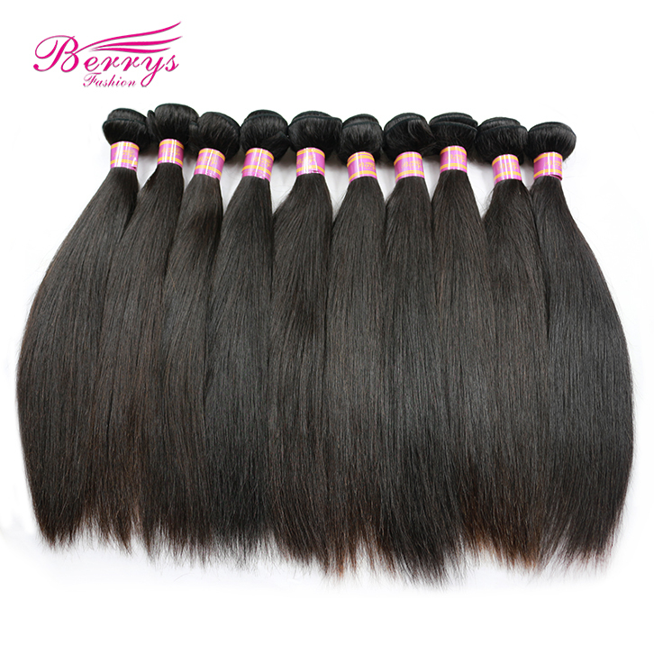 Factory Price Peruvian Straight Raw Human Hair 10pcs/lot& 10-30inch Natural Color Unprocessed High Quality Hair Extension