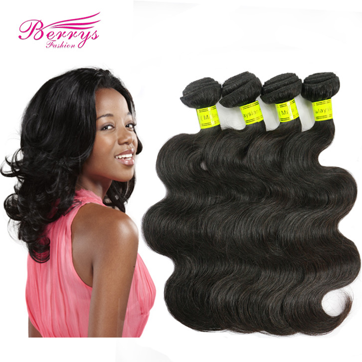 Berrys Fashion Hot Selling 4pcs Lot Malaysian Body Wave Human Hair Weave Bundles 100% Virgin Unprocessed Human Hair Peerless Virgin Hair