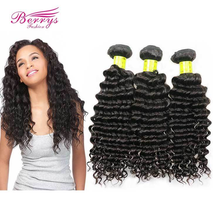 3 Bundles Malaysian Deep Wave/Curly Peerless Sliver Band Remy Human Hair Extension