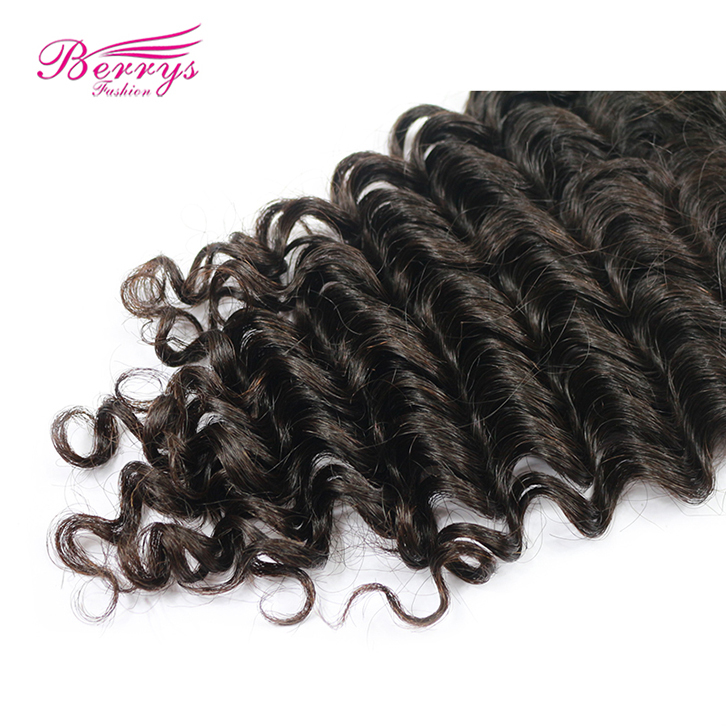 Transparent Closure 4*4 Brazilian Deep Wave Virgin Hair Free Part Closure Bleached Knots Unprocessed Human Berrys Fashion Hair