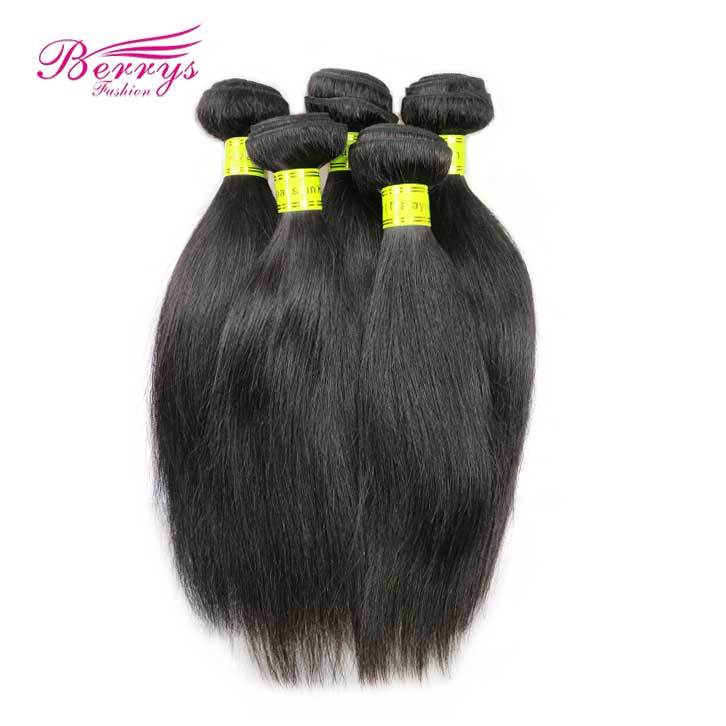 Berrys Fashion Hair 5 Bundles Malaysian Virgin Hair Straight Natural Color 100% Unprocessed Straight Virgin Hair 8-30inch