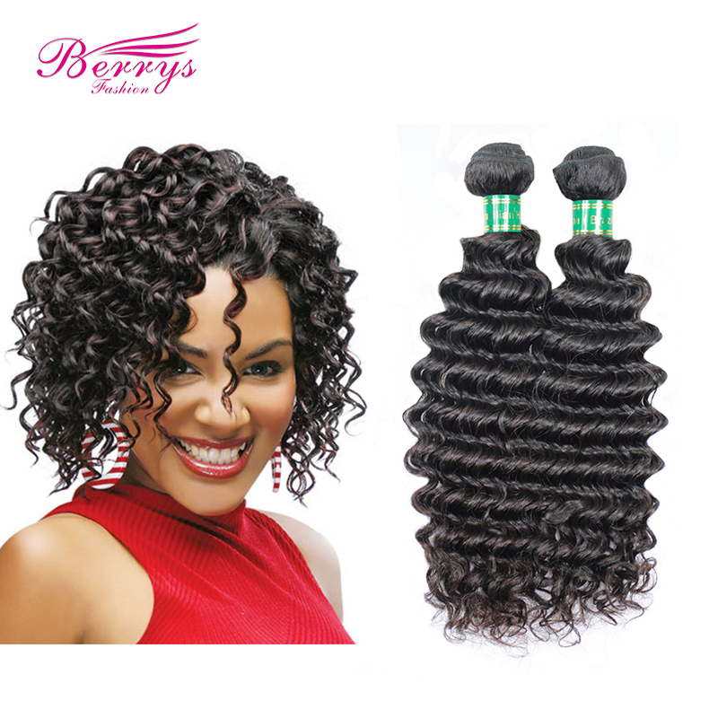 2 Bundles Red Band Deep Curly/Wave Virgin Hair 100% Unprocessed Raw Human Hair Extension