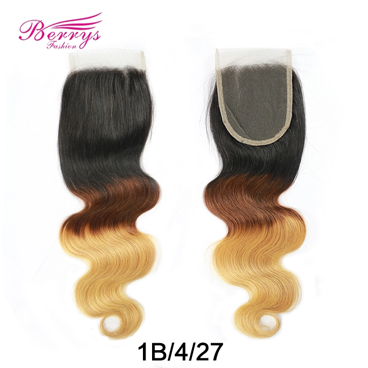 New Arrival 1pc Ombre 1B/4/27 Color 4*4 Body Wave Lace Closure