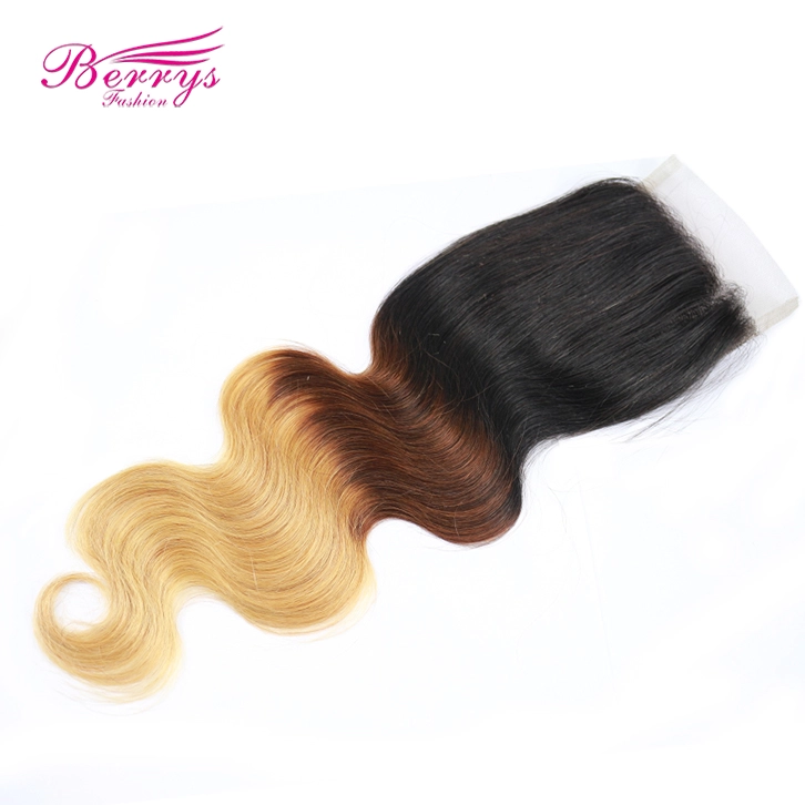 New Arrival 1pc Ombre 1B/4/27 Color 4*4 Body Wave Lace Closure