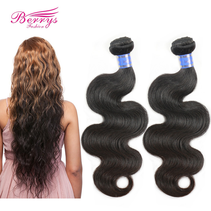Berrys Fashion Hair  2pcs/lot Peruvian Body Wave Virgin Human Hair Extension Unprocessed Natural Great Hair