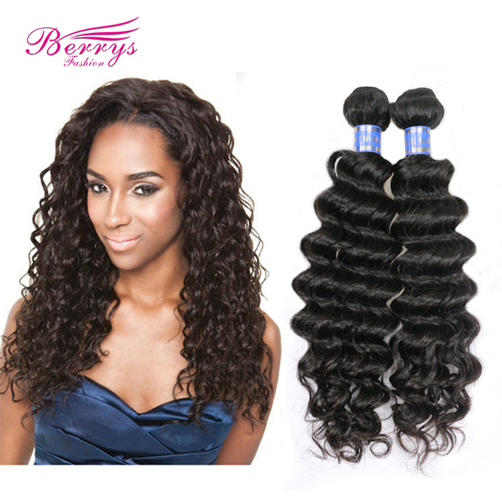 2 Bundles Peruvian Deep Curly/Wave Raw Hair 100% Unprocessed Human Hair Extension