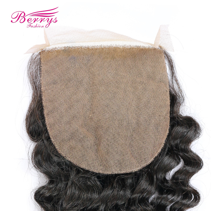 Berrys Fashion Silk Base Deep Wave Closure 8-20inch High Quality 100% Virgin Human Hair