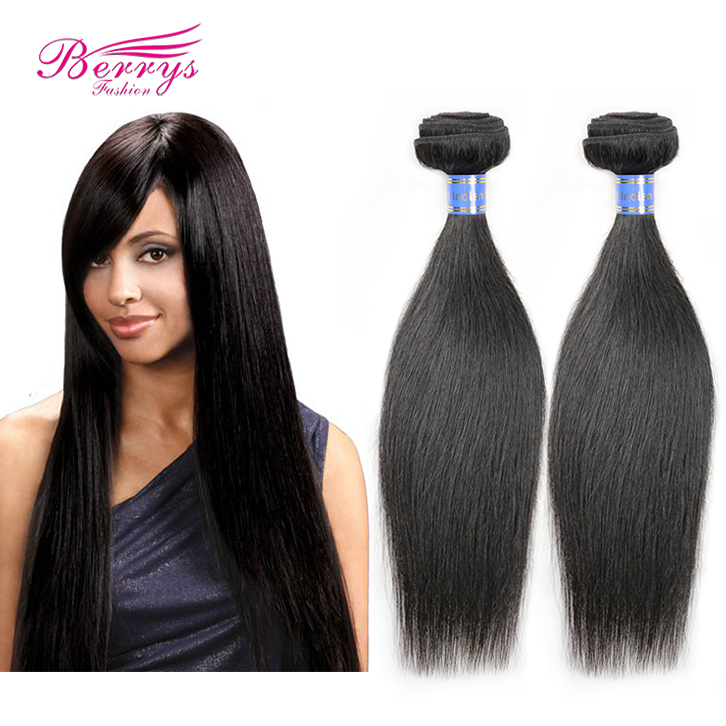 2pcs/lot Peruvian Straight Human Raw Hair Extensions Virgin Unprocessed Human Hair