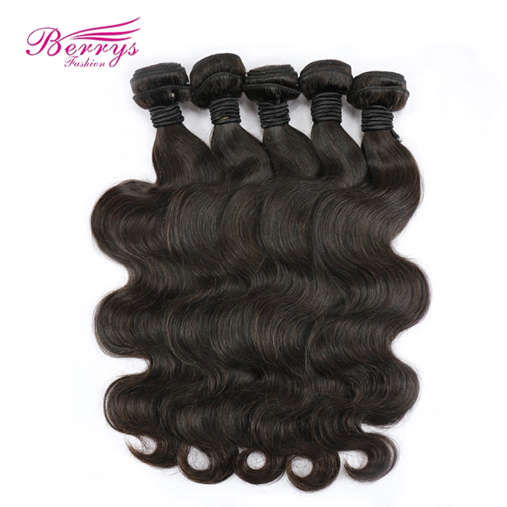 Beautiful Queen Hair Products 5pcs/lot Sliver Band Peruvian Body Wave Virgin Unprocessed Human Hair