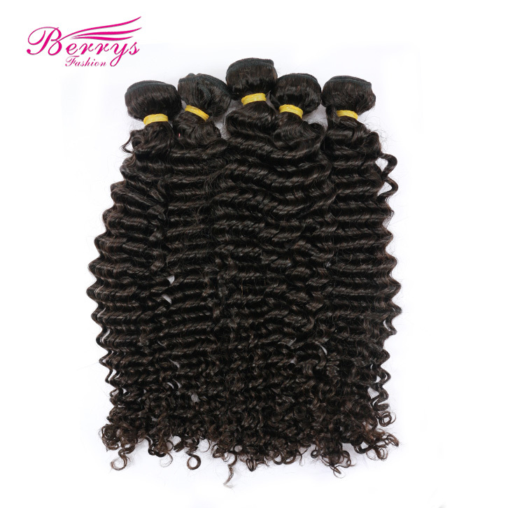 Sliver Band 5pcs/lot Brazilian Deep Wave/Curly Virgin Human Hair Peerless Beautiful  Queen Hair Products