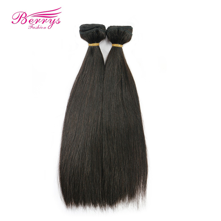 Sliver band 2pc Brazilian Straight 100% Human Hair Berrys Fashion Remy Hair