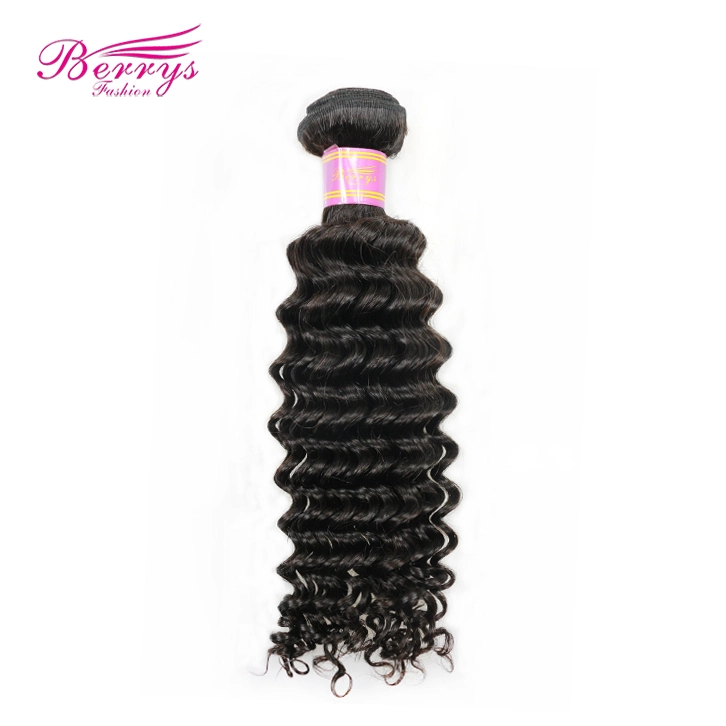 4 Bundles Peruvian Deep Wave/Curly Virgin Unprocessed Human Hair with 1pc Free Part Lace Closure 4x4