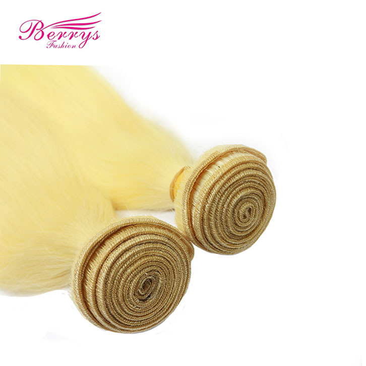 Straight 613 Virgin Hair 1 pcs  #613 Soft Shiny Smooth Beautiful Queen Yellow Band Human Hair