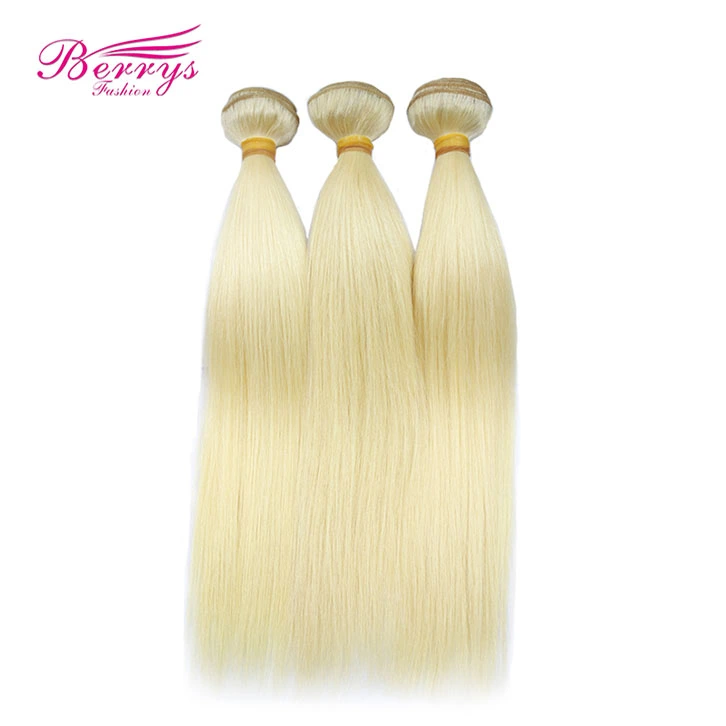 Straight 613 Virgin Hair 1 pcs  #613 Soft Shiny Smooth Beautiful Queen Yellow Band Human Hair