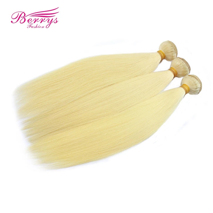 Straight 613 Virgin Hair 1 pcs  #613 Soft Shiny Smooth Beautiful Queen Yellow Band Human Hair