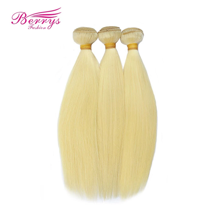 Straight 613 Virgin Hair 1 pcs  #613 Soft Shiny Smooth Beautiful Queen Yellow Band Human Hair