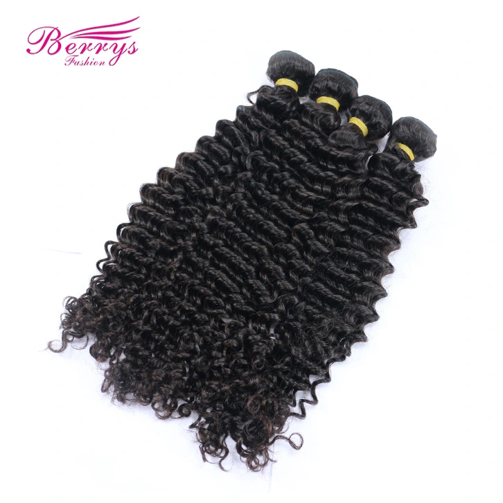 black band 2pc Brazilian Deep Wave/ Curly 100% Human Hair Berrys Fashion Remy Hair