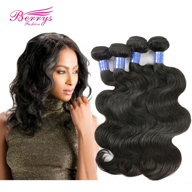 4 Bundles Body Wave Indian Hair 100% Unprocessed Virgin Hair Natural Color Wet and Wavy Human Hair