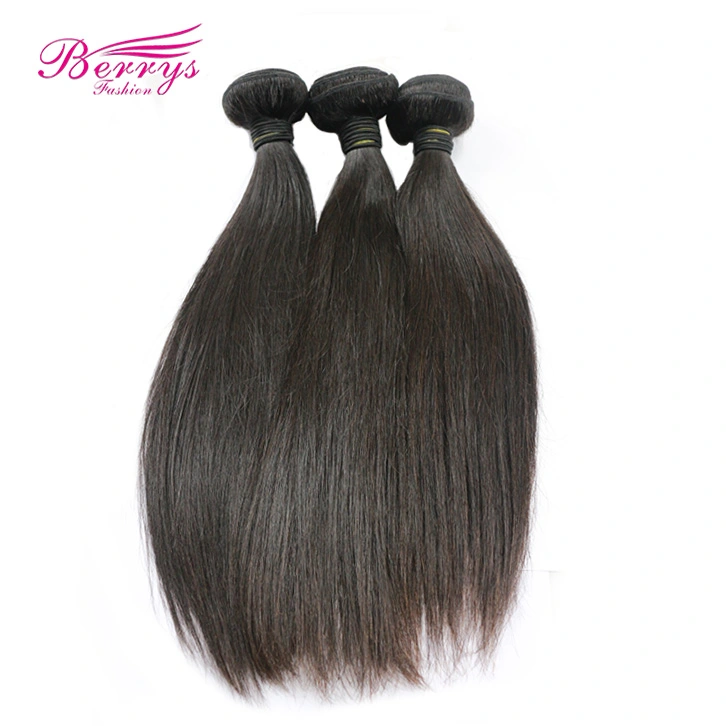 Beautiful Queen Hair Products 5pcs/lot Seliver Band Peruvian Straight Virgin Unprocessed Human Hair