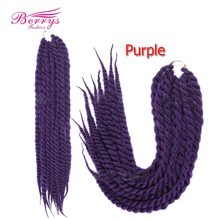 New Arrival Foreign African Dirty Braids 100g/Bundle 24inch Blue/Dark Brown/Light Brown/Purple Hair Free Shipping