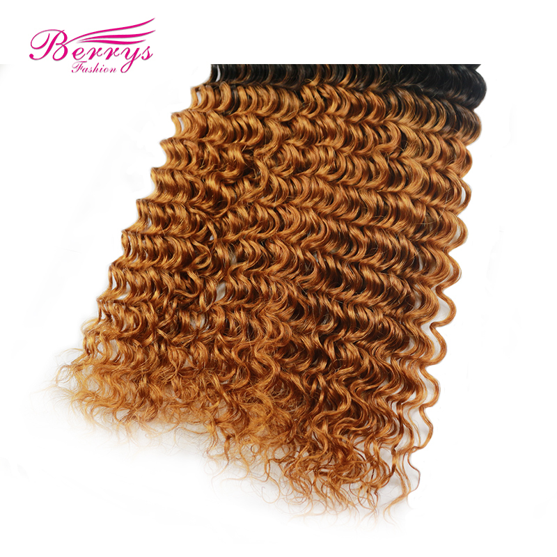 New Arrival 100% Virgin Human Hair 1B/27# Ombre 3pcs/lot Deep Wave Dyed from 100% Virgin Human Hair Extension