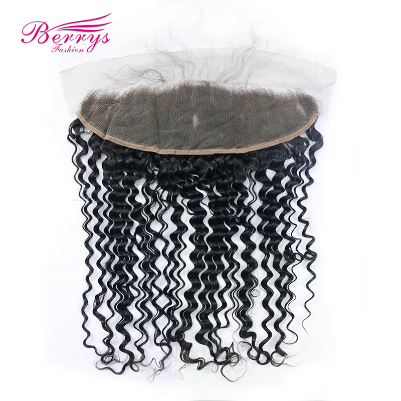 100% Virgin hair kinky curly 1pcs 13*4 HD Lace Frontal Unprocessed Berrys Fashion Hair
