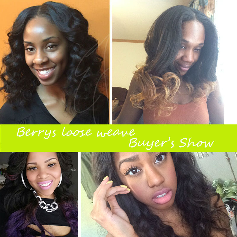 Loose Wave Remy human hair Machine double weft 1pcs/lot 10"-26" unprocessed hair Berrysfashion Hair