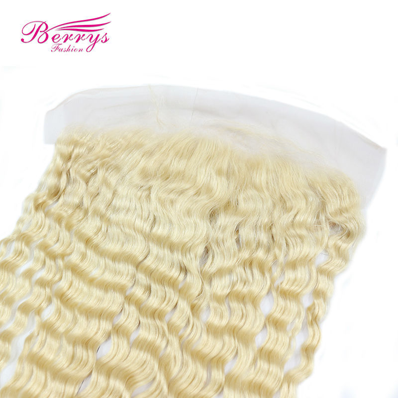 Lace Frontal 13*4 lace Frontal deep wave #613 blonde hair Brazilian virgin hair Berrys New arrival hair