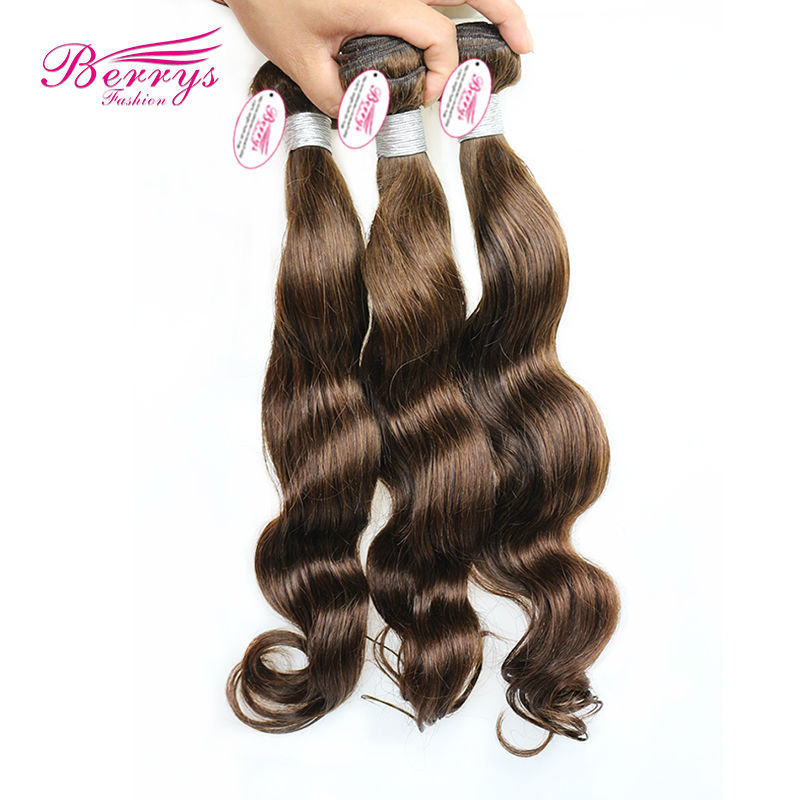 Malaysian Body Wave Virgin Hair 3pcs/lot (12"-28") Color #4 New Arrived Light Brown Malaysian Human