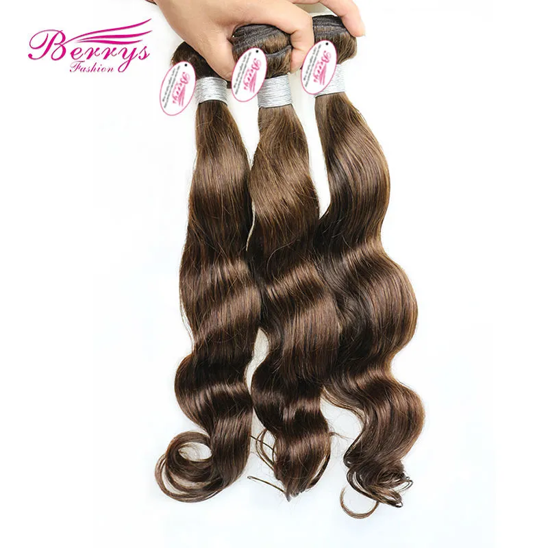 Malaysian Body Wave Virgin Hair 3pcs/lot (12&quot;-28&quot;) Color #4 New Arrived Light Brown Malaysian Human