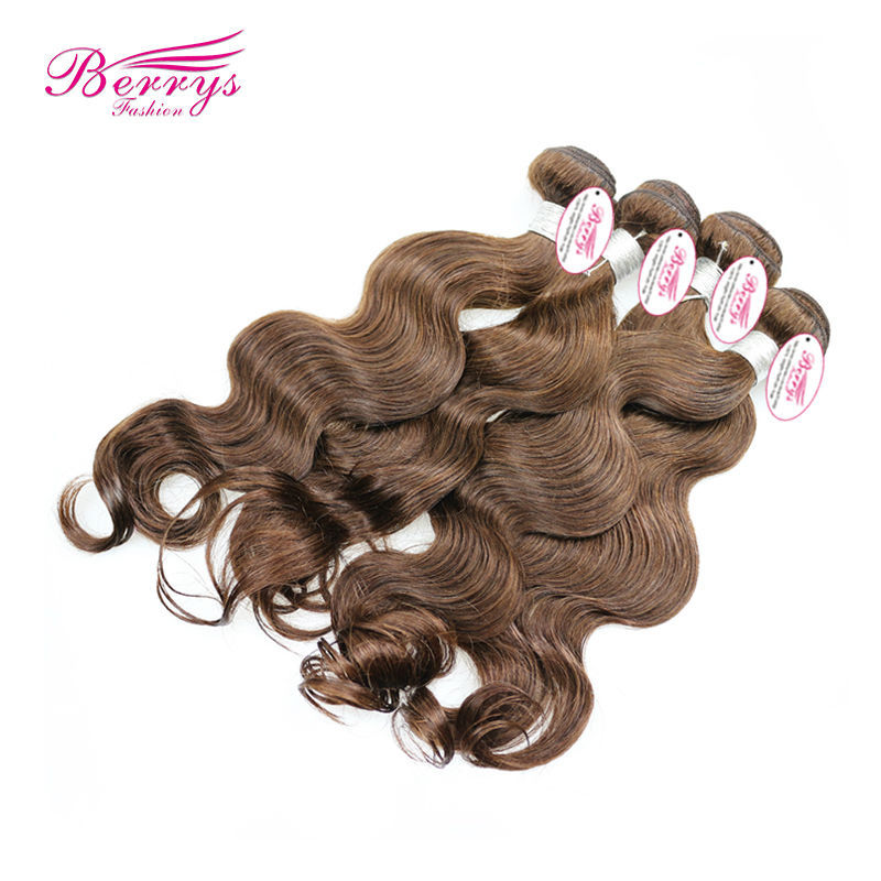 Malaysian Body Wave Virgin Hair 3pcs/lot (12&quot;-28&quot;) Color #4 New Arrived Light Brown Malaysian Human