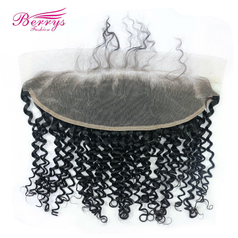13*4 Lace Frontal Pre Plucked Brazilian Virgin Hair kinky Curly Hair 3pcs Hair Extensions