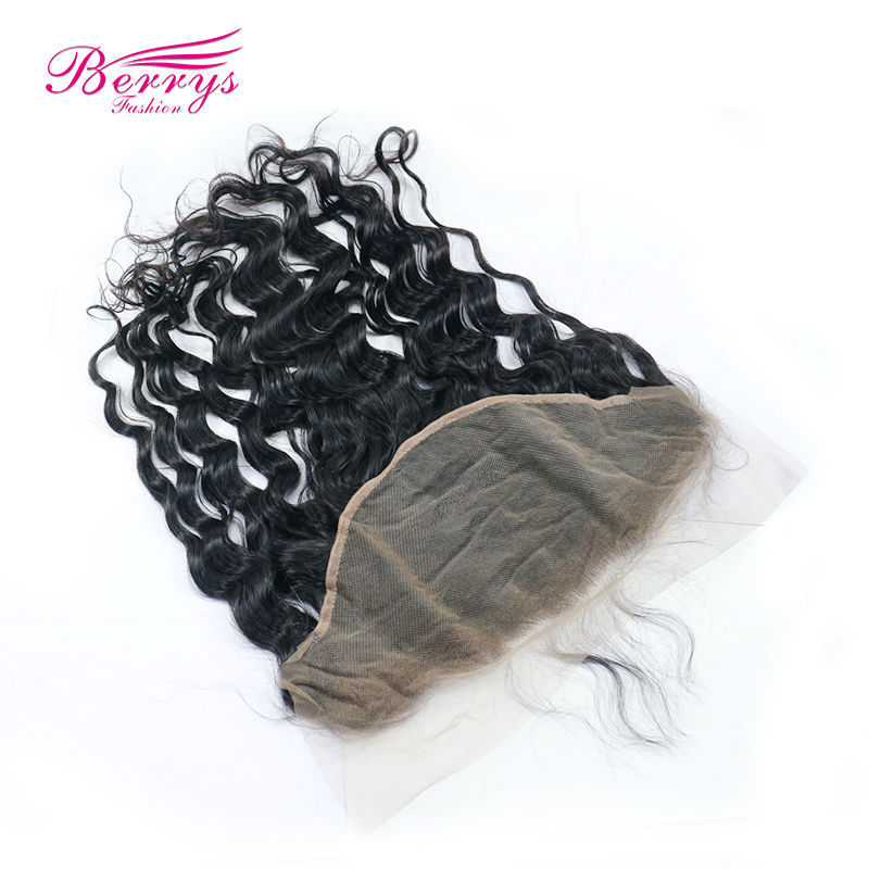 Big Deep Wave 13*6 Lace Frontal 100% Virgin Human Hair with Bleached Knots and Natural Hairline Berrys Fashion